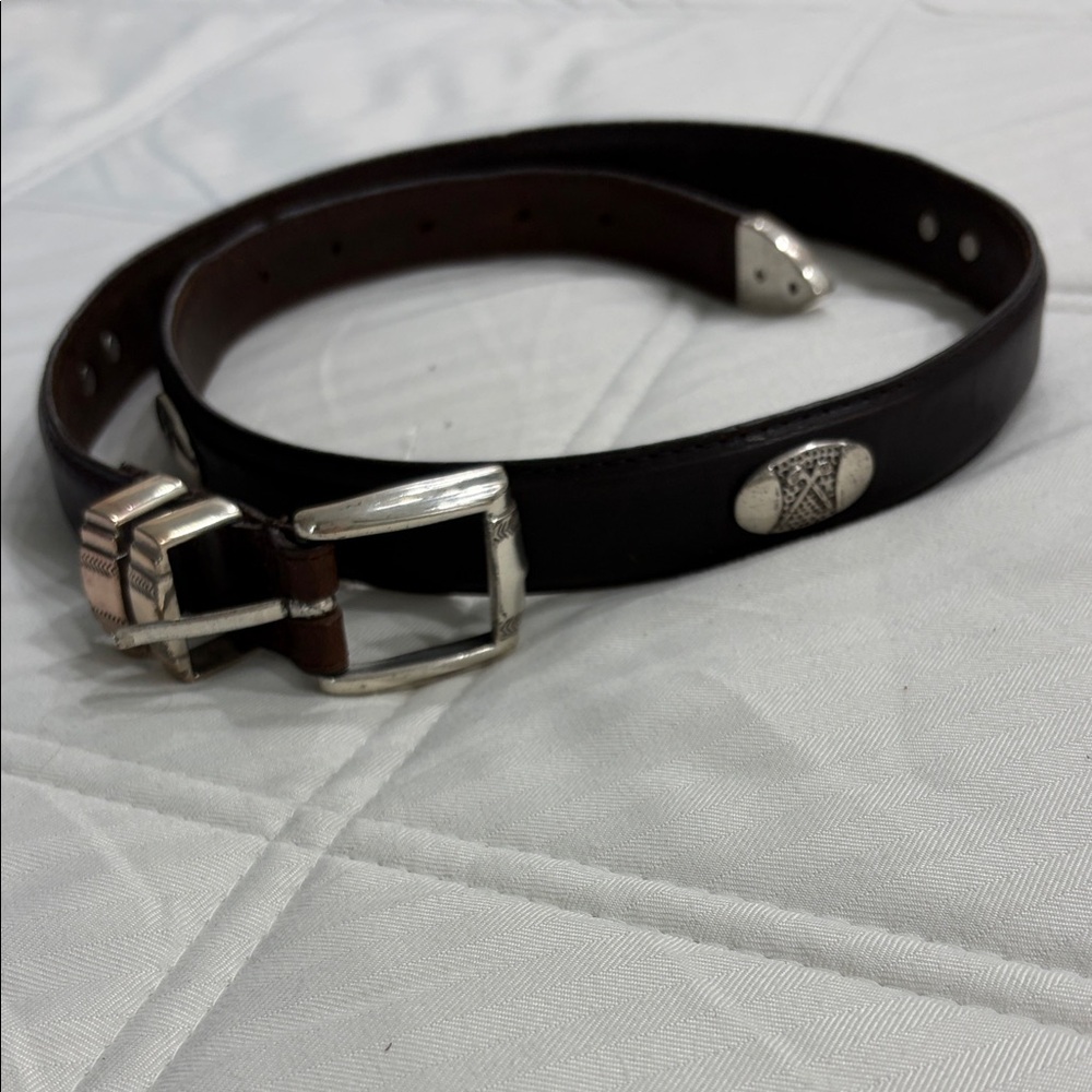 Stylish Black Leather Golf Belt